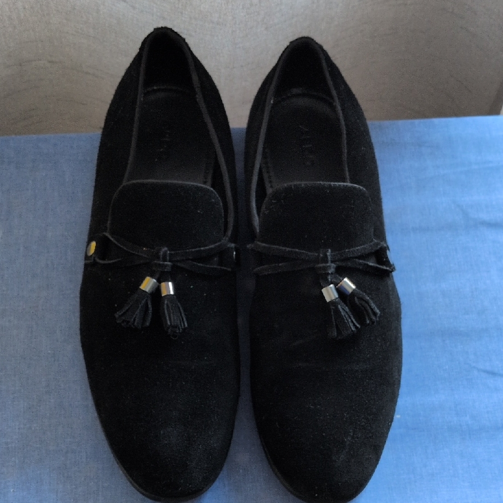 ALDO Black Suede Tassel Loafers Men’s Size 13
